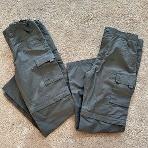 Two pairs kids Mountain Warehouse convertible lining pants. Size 11-12 years.